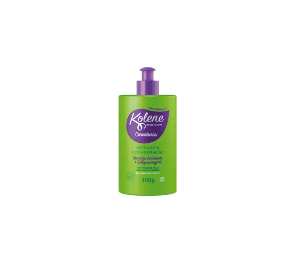 Kolene Curvaturas Vegan Leave-In Cream for Curly Hair 300g – Ultra Definition & Frizz Control for Curly and Coily Hair
