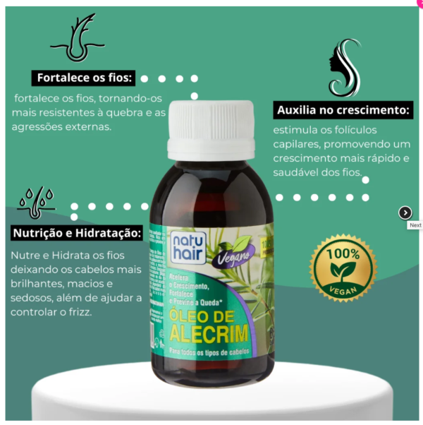 NatuHair Rosemary Oil 60ml for hair growth and scalp care