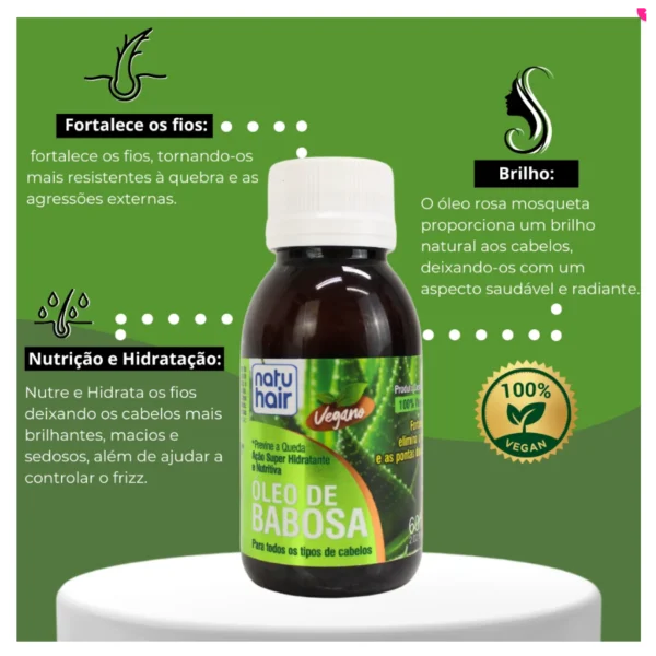 NatuHair Aloe Vera Oil 60ml for hydration and frizz control